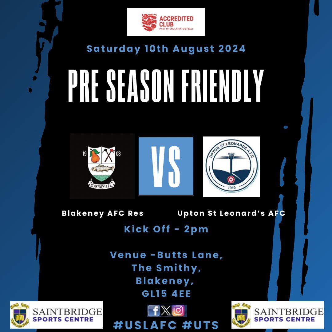 USL_AFC's tweet photo. Two squads selected for tomorrows pre season fixtures, one travelling to Stonehouse to face @stonehouse_town 3rds &amp; another travelling to The Forest Of Dean to face @AfcBlakeney Res, All Saints support welcome and much appreciated🔵⚪️#USLAFC #UTS #GrassrootsFootball #FaAccredited https://t.co/Huz5XcBKQN