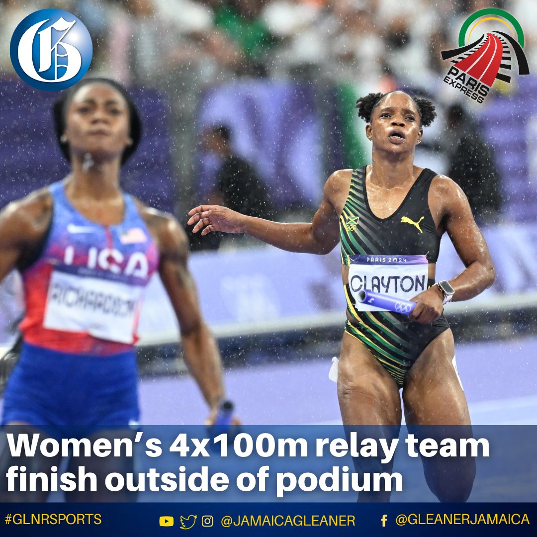 JamaicaGleaner's tweet photo. It was not to be for Jamaica's women's 4x100m relay team as the quartet of Alana Reid, Kemba Nelson, Shashalee Forbes and Tia Clayton placed fifth in the final in a season's best time of 42.29 seconds.
Read more: https://t.co/n5eNPhiC7f #GLNRSports #ParisExpress https://t.co/EE6HBpPNhy
