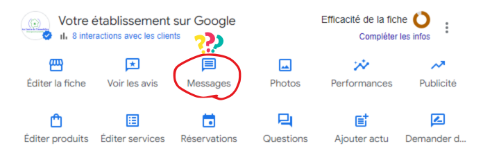 Panique ! 😱 

Où sont passés les messages Google ? 

Eh bien, ils ont été retirés de Google My Business. 

Fini les chats, impossible d'envoyer des messages depuis votre fiche. 

Rassurez-vous, on peut encore vous appeler, mais pour les messages, il vous faudra un site web ou