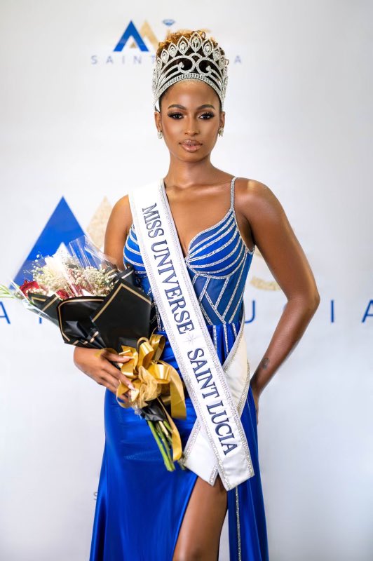 Fisk1866's tweet photo. From the classroom to the crown! ��� Our hearts are bursting with pride for Skye Faucher, a brilliant 2021 Fisk alumna, who has just been crowned Miss Universe Saint Lucia 2024. https://t.co/Hj1ffwPVCK
