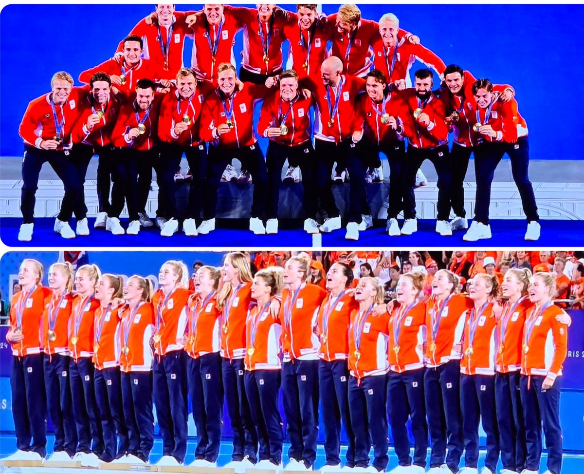 RechtsRr's tweet photo. Heeft er al iemand gezeurd dat de hockeyteams niet erg gekleurd zijn? #Paris2024 #Olympics #hockeygold #hockeymen #hockeywomen #Diversitynotwanted https://t.co/348COTv1I1