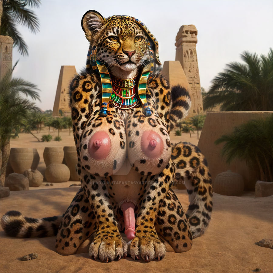 FUTA leopard lady with a large packae by LadyLalitaFantasyArt deviantart.com/ladylalitafant…
