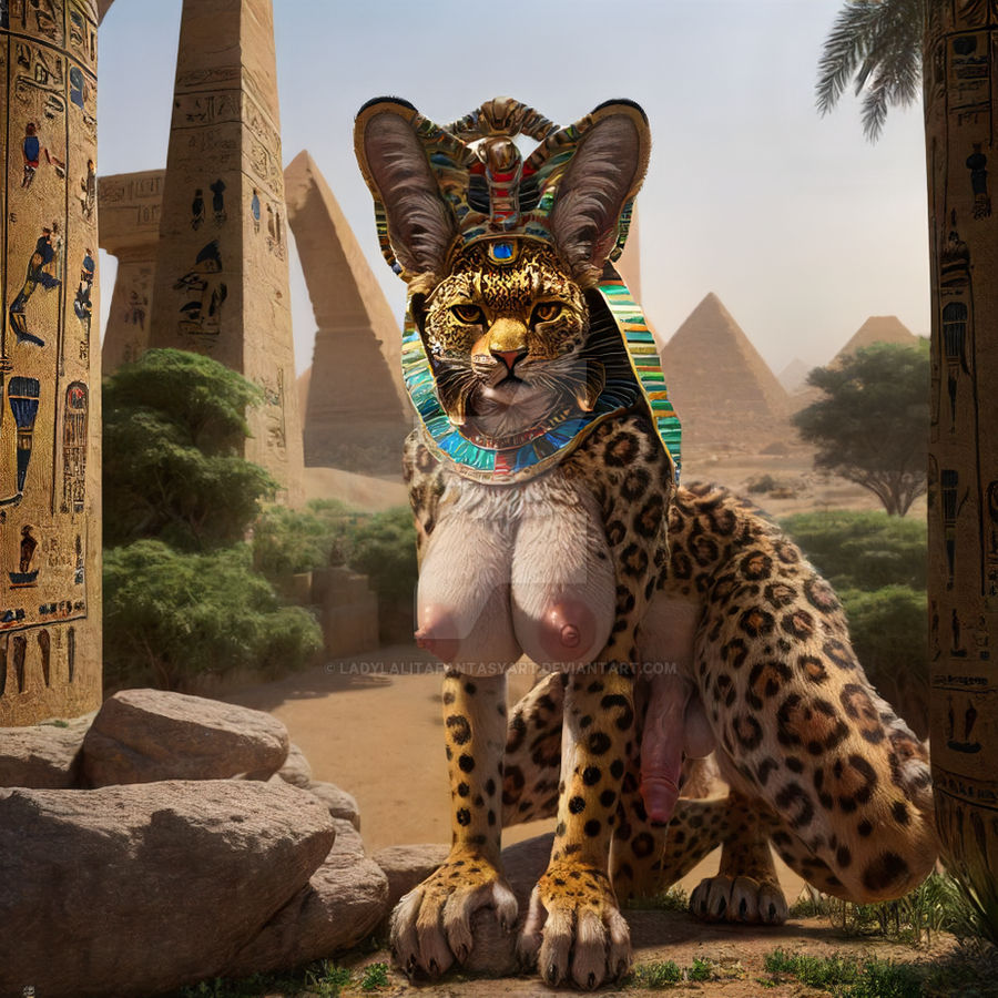 FUTA leopard lady with a large packae by LadyLalitaFantasyArt deviantart.com/ladylalitafant…