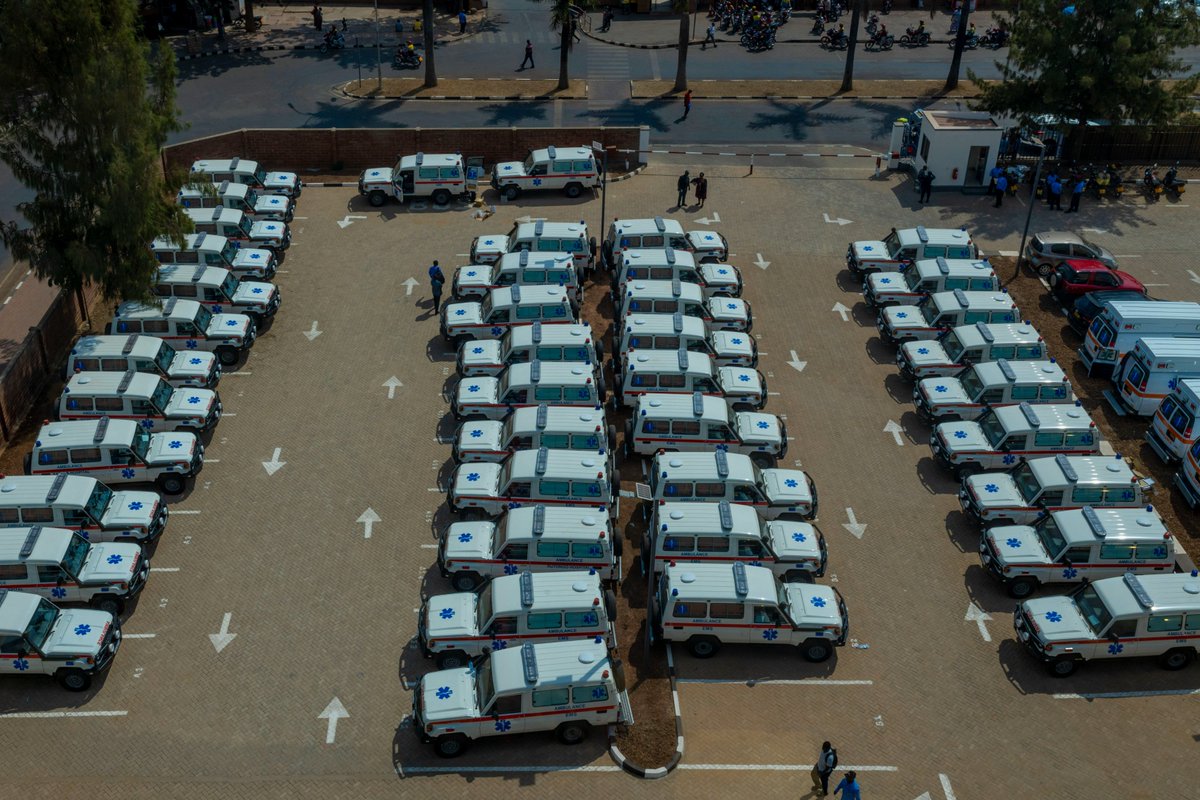 Rwanda today deployed a fleet of 114 brand new basic and advanced life support ambulances across the country to strengthen its emergency medical services. This follows the delivery and deployment of 80 more brand new ambulances in June 2024. #RwandaWorks