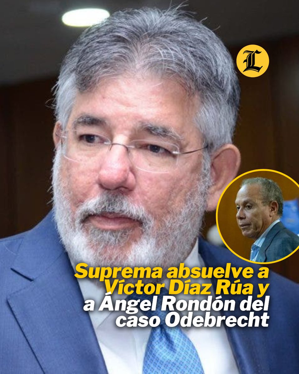 La Suprema Corte de Justicia absolvió al ex ministro de Obras Públicas, Víctor Díaz Rúa, y al empresario Ángel Rondón del caso Odebrecht.

#ListínDiario