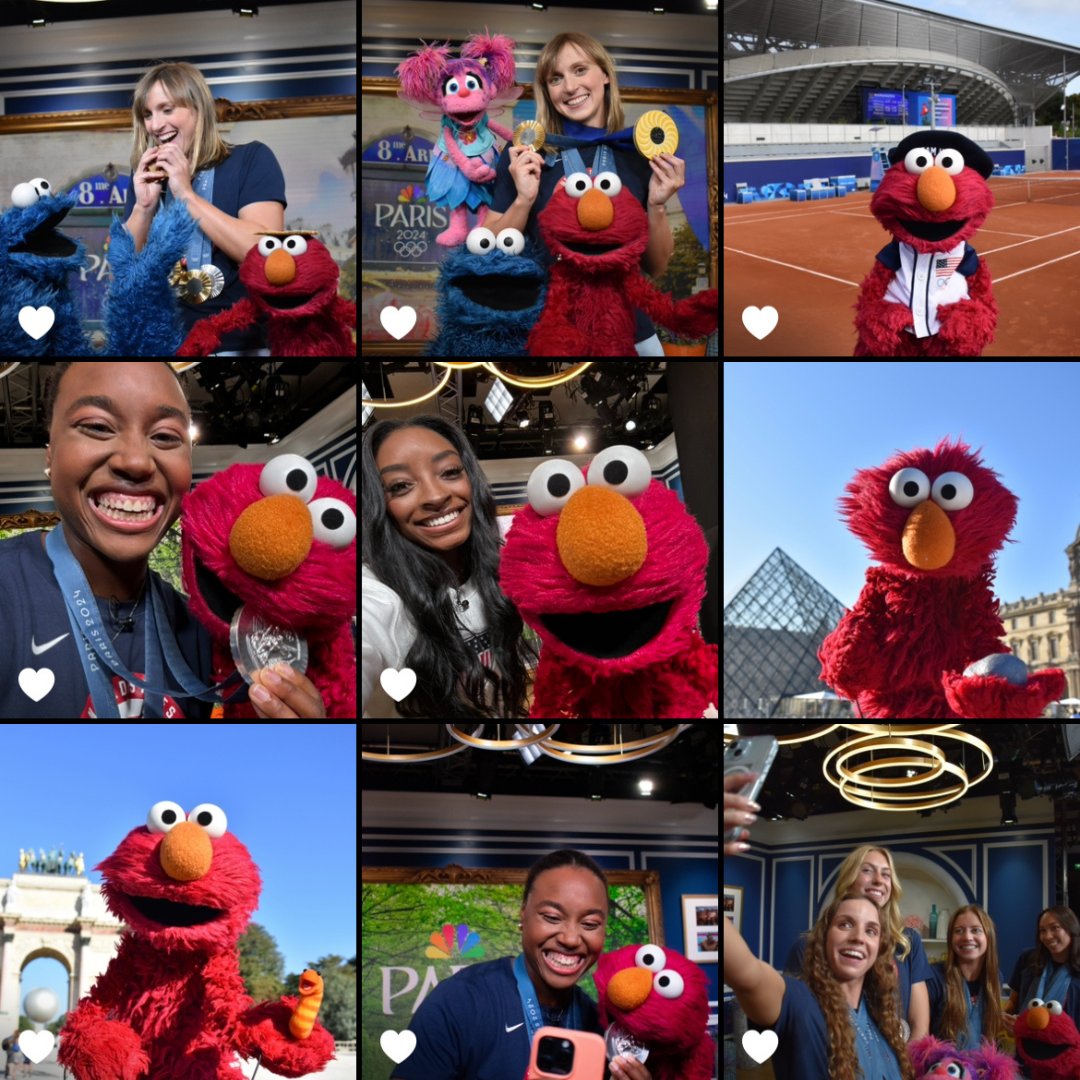 Elmo will remember this trip and all of Elmo’s new friends for forever and ever! Elmo loves you! ❤️ #ParisOlympics