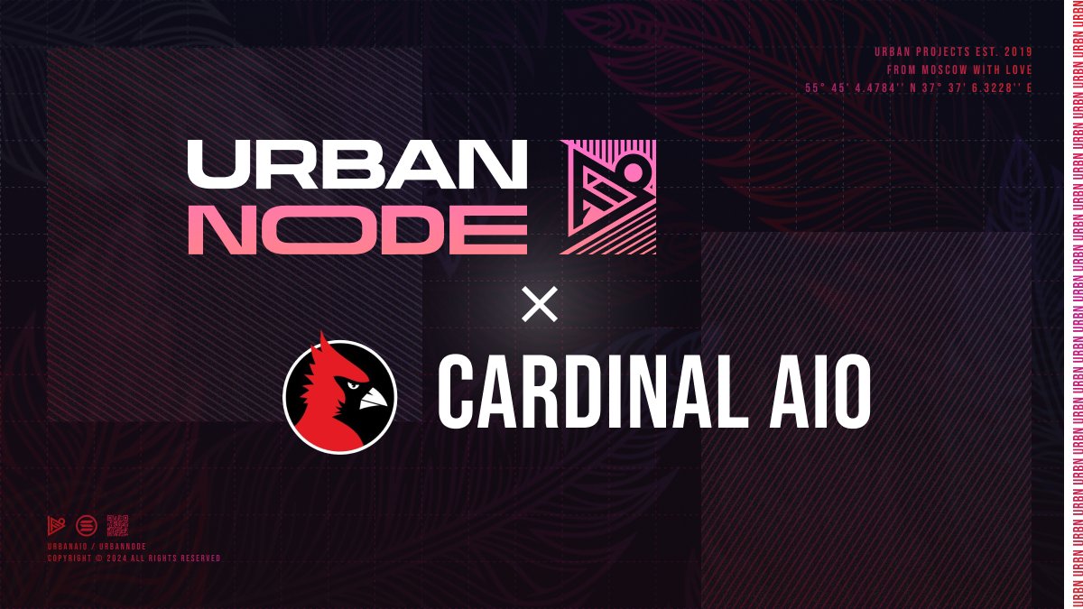 We’re excited to announce our partnership with <a href="/Cardinal_AIO/">Cardinal</a> !🐦

To celebrate, we’re giving away:
- 1x Beta Key to <a href="/Cardinal_AIO/">Cardinal</a> 
- 1x 5 Day Free Trial to <a href="/urbannode_/">Urban Node</a> 

Two lucky winners who like, comment, and retweet and follow both! 

72 hours⌛️