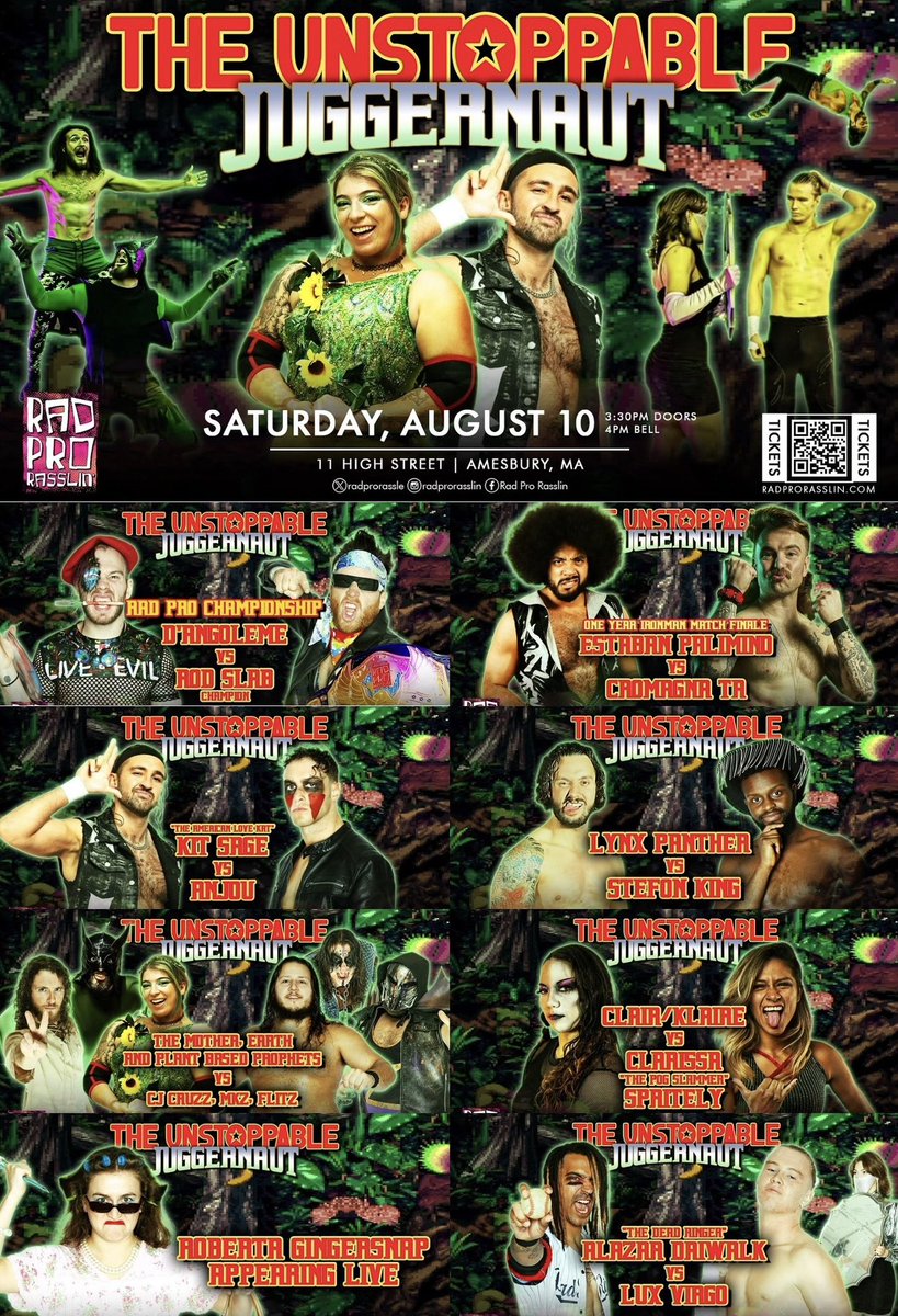 We're less than 24 hours away from:

- A Rad Pro Championship bout
- One Rad Pro debut
- Two major Rad Pro returns
- Six-Person tag team mayhem
- The finale of the longest match in Pro Wrestling history

plus SO MUCH MORE! Only 30 TICKETS remain! Act fast or you'll be left out!!!