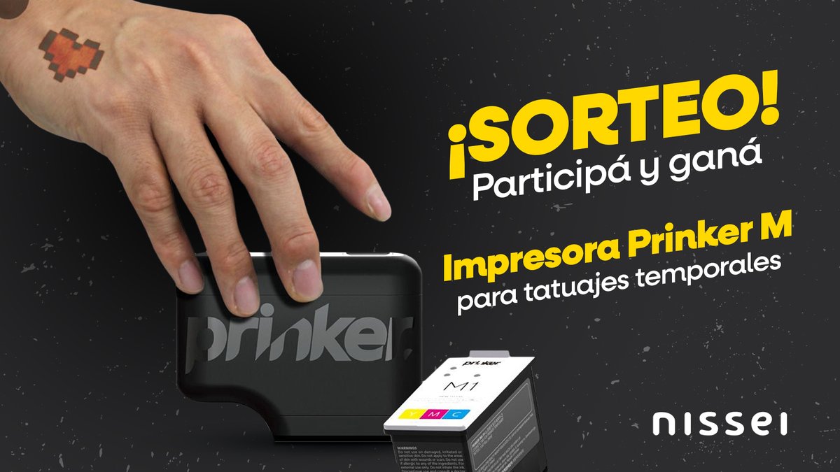 🎉 ¡Sorteo ALERTA! 🎉 ¿Querés ganar una Impresora de Tatuajes Temporarios Prinker? 😎

Para participar, seguí estos pasos:
1️⃣ Seguí a @NisseiParaguay
2️⃣ Dale RT a este tuit
3️⃣ Etiquetá a un amigo

🗓️ Conoceremos al ganador el 30/08. 🚀