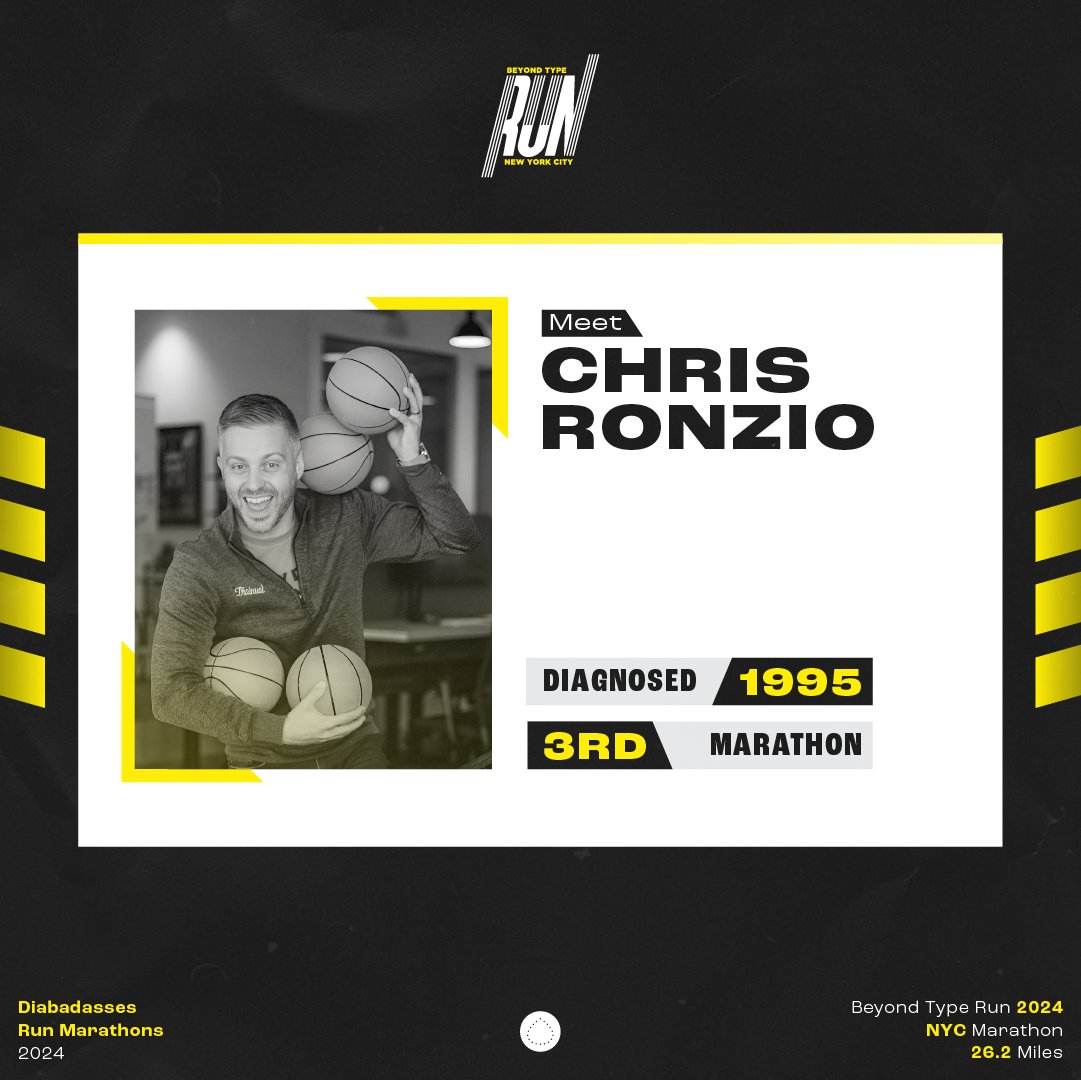 BeyondType1's tweet image. LET&apos;S GO! On Nov. 3rd, 50 runners impacted by diabetes will run the @nycmarathon as a part of #BeyondTypeRun. Let&apos;s meet them a few of them below!

💛 Read their stories &amp;amp; donate: bit.ly/3X0pwrF

🏅 Thanks to Co-Exclusive Founding Sponsors @dexcom and @TandemDiabetes