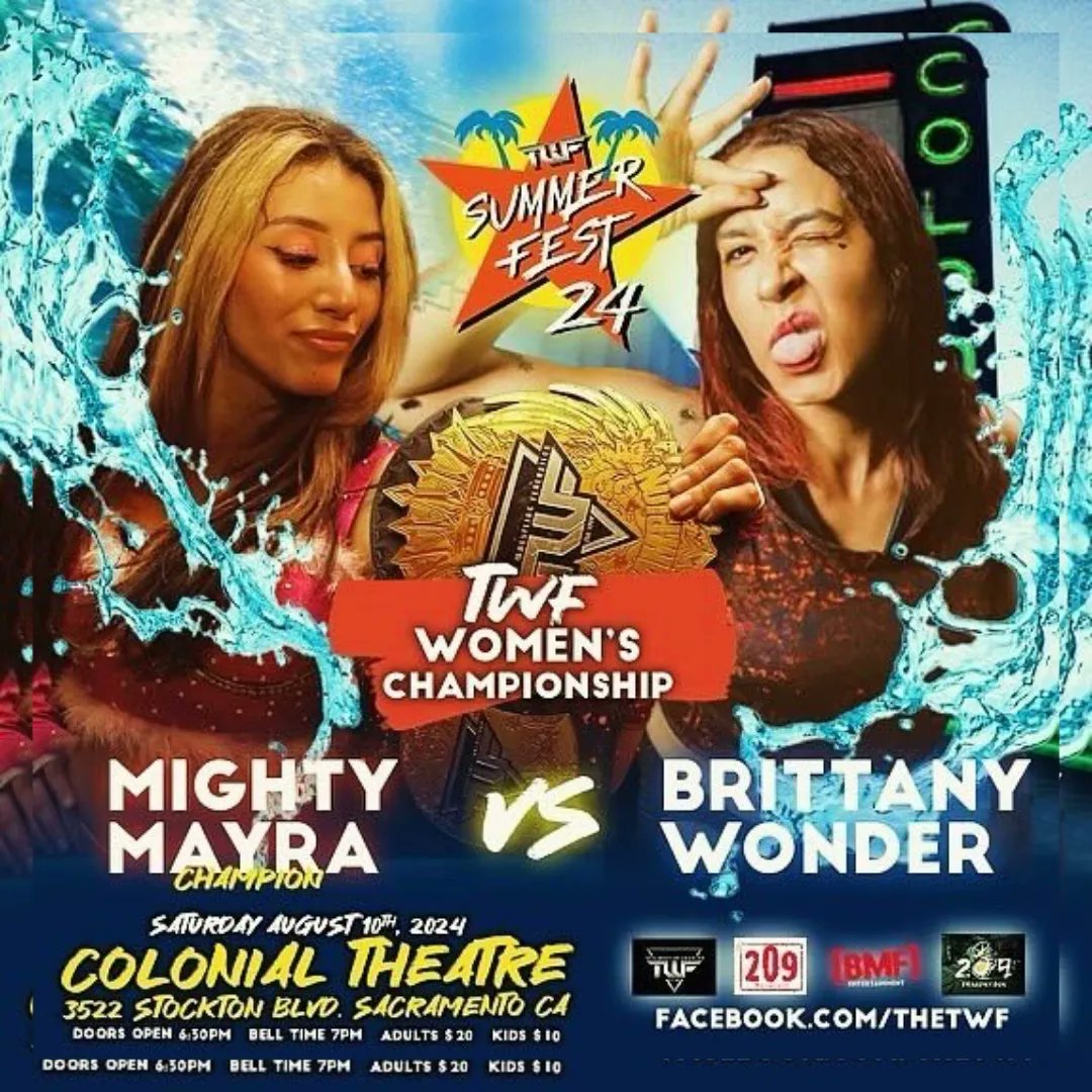 BrittanyWonder's tweet photo. First match home since moving back to Cali, maybe it's time to capture some gold or bare minimum tossing Mighty Mayra around like pizza dough ๐
#sacramento
#prowrestling
#turndownforbutt https://t.co/iaIFd59kqT