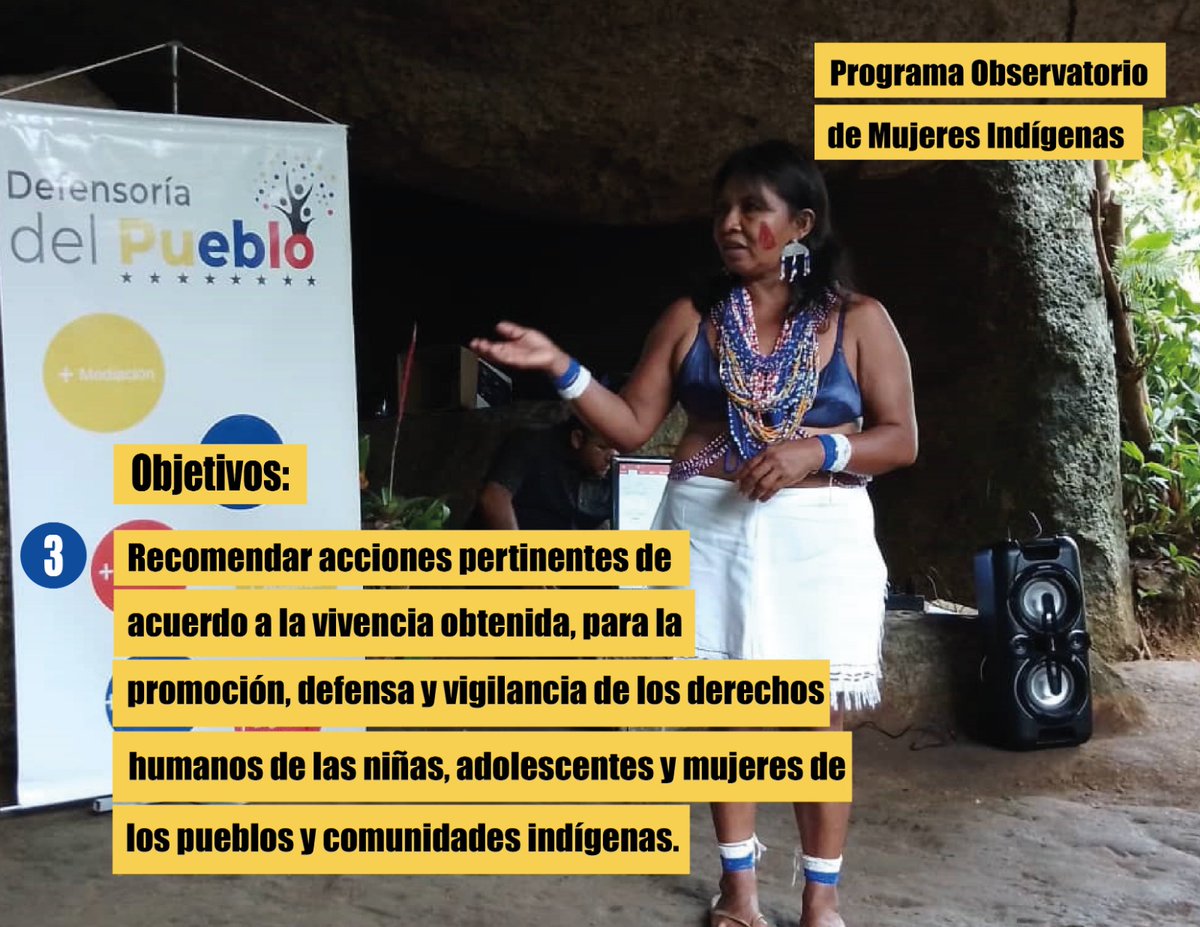 3.Recomendar acciones pertinentes de acuerdo a la vivencia obtenida, para la promoción, defensa y vigilancia de los DD.HH.  de las niñas, adolescentes y mujeres de los pueblos y comunidades indígenas. <a href="/Defensoria_Vzla/">Defensor del Pueblo</a>