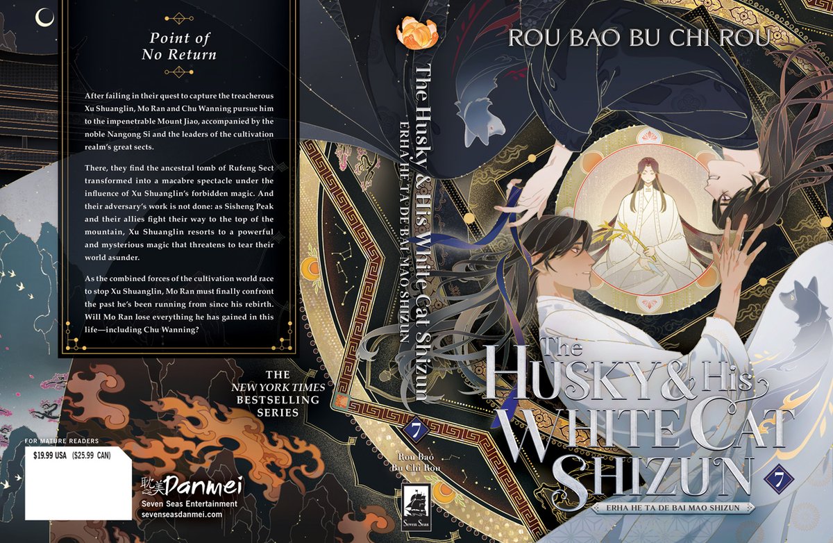 New #danmei cover reveal! ✨ THE HUSKY AND HIS WHITE CAT SHIZUN: ERHA HE TA DE BAI MAO SHIZUN (NOVEL) Vol. 7, the NYT bestselling series by Rou Bao Bu Chi Rou + art by St—in English print/digital this December! #2ha #erha #SevenSeasDanmei

Pre-order now:
sevenseasdanmei.com/#erha7