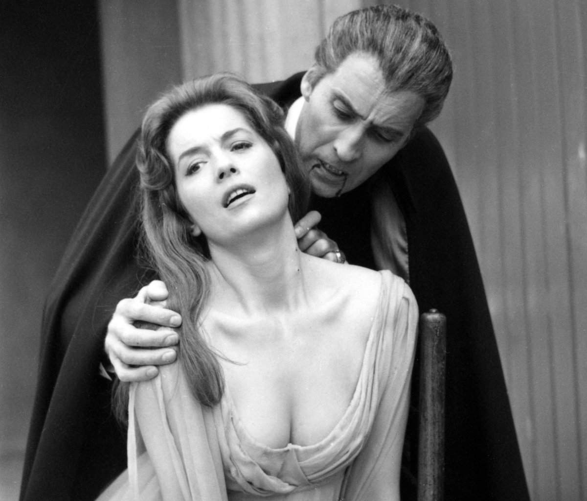 Hammer_Glam's tweet photo. 🦇🌹 Count Dracula, played by Christopher Lee, had a taste for more than just blood! From Barbara Shelley and Caroline Munro to Veronica Carlson, these ladies didn’t just get bitten—they got a front-row seat to immortality! 😈🎬 #DraculaBitesAndDelights
#HammerHorror
#Horror https://t.co/e9ZuQfZZz5