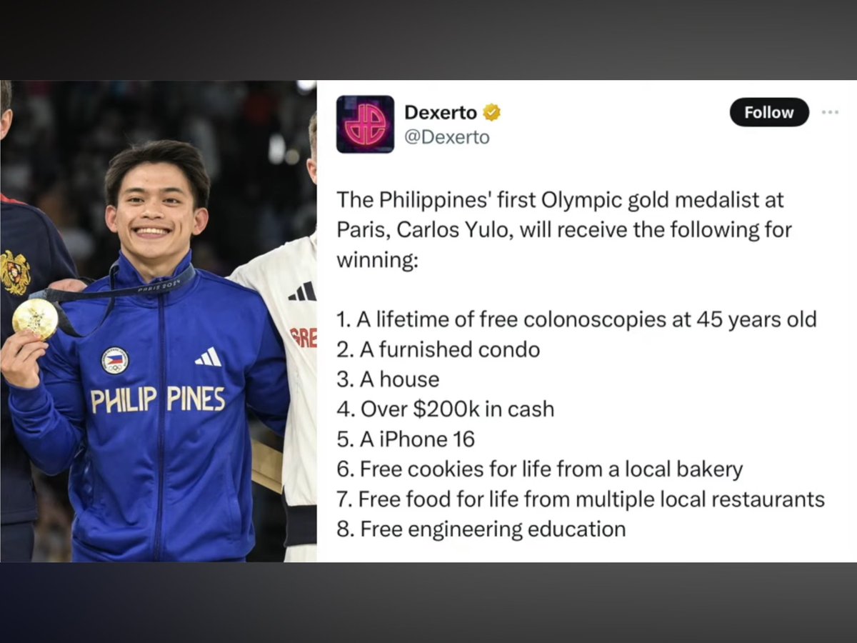 SlammySportCast's tweet photo. What You Get When You Win Gold In Philippines #2Homes #Money https://t.co/7FYEbdTDlc
