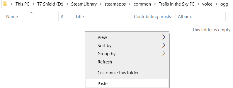 TrailsInTheDub's tweet photo. Download the RAR files and extract/copy-paste the ogg files inside into the ogg folder of an already functioning voice patch of the corresponding game. Example images are provided below. A eparate post announcing the characters and their voice actor will be up shortly! https://t.co/LZsdtUDvBz