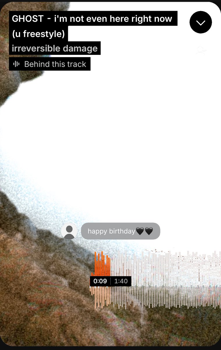 MGhostUpdates's tweet photo. Ghost secretly released a song on his new soundcloud account “irreversible damage” ❤️‍🩹 https://t.co/IpVME9k2Ae