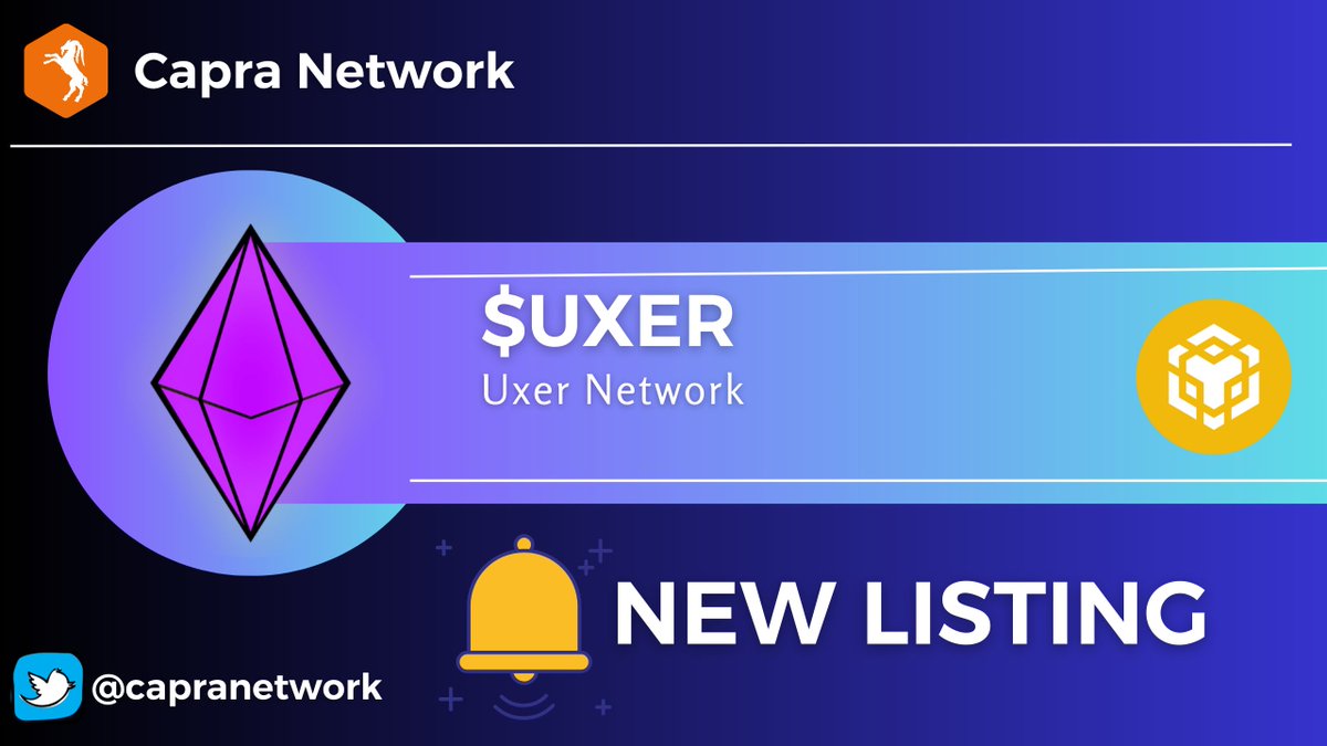 capranetwork's tweet image. 📢 New listing on #BSC

- Uxer Network | $UXER

@UxerNetwork

✅ Standard Listing

🔗 capra.network/bsc/?token=0x7…

#capra #Crypto