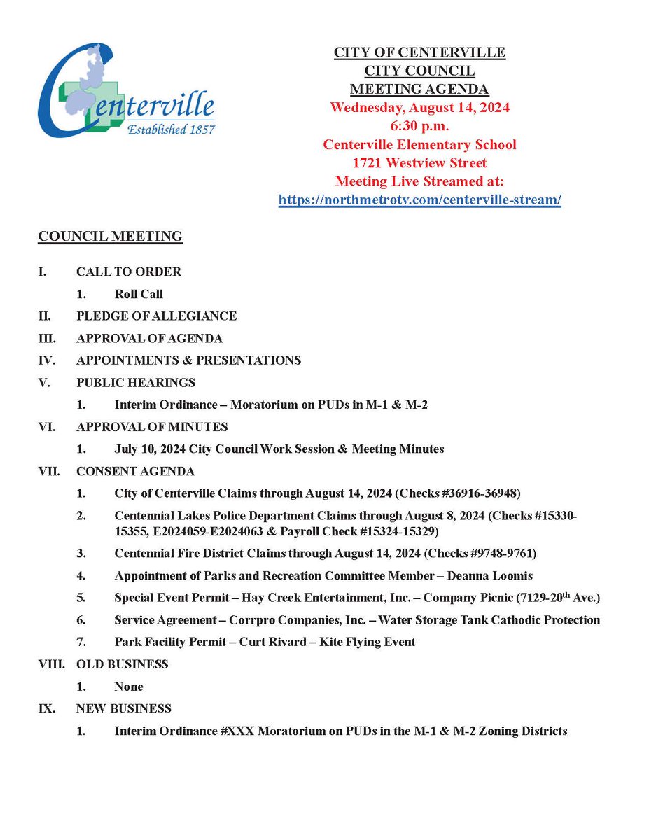 City of Centerville tweet media