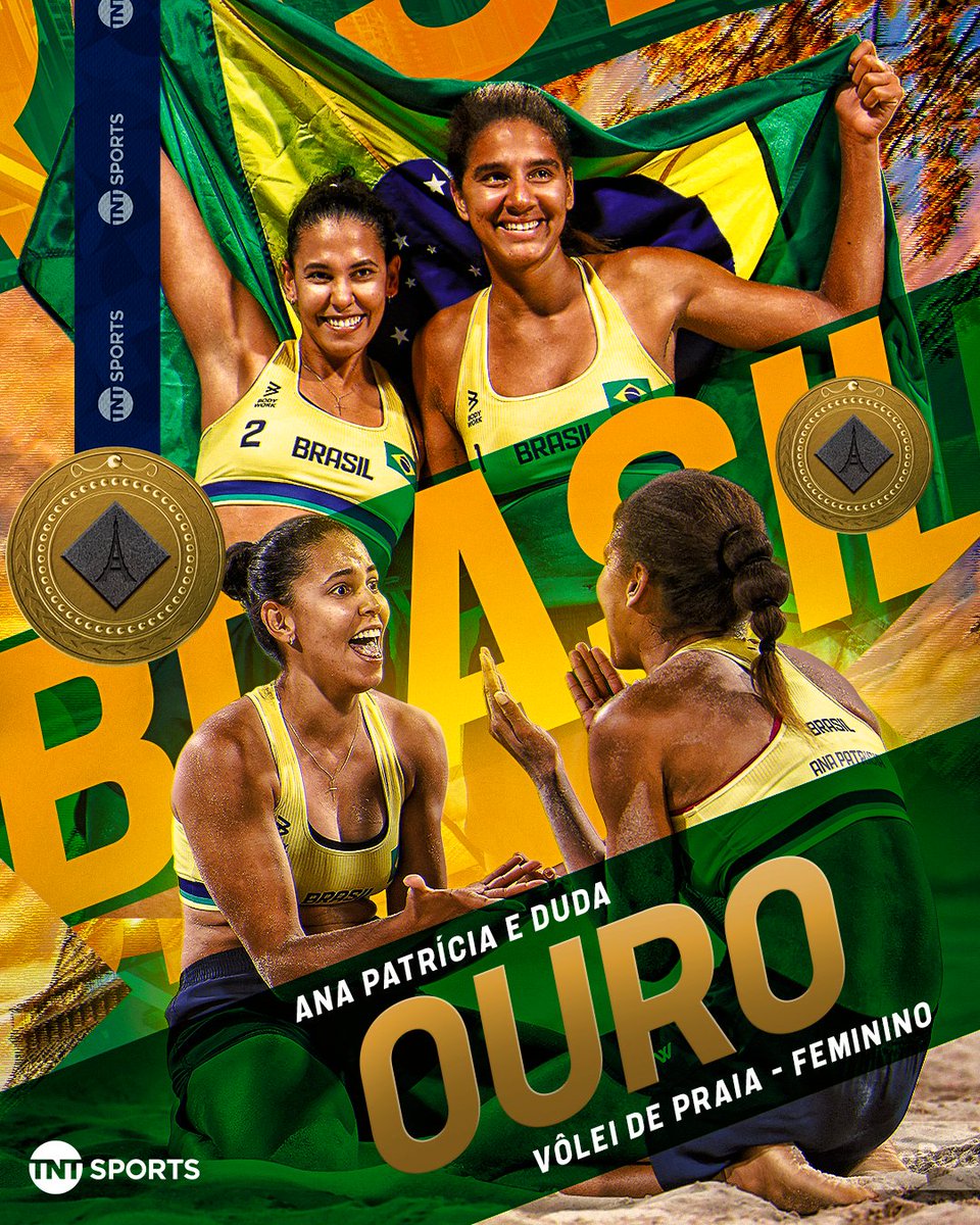 É O BRASIL, P*RR@@@@@!! 🇧🇷🇧🇷🇧🇷🥇🥇🥇 O MELHOR VÔLEI DE PRAIA DO MUNDO ESTÁ NAS MÃOS (E NO PEITO) DE ANA PATRICIA E DUDA!! MUITO MERECIDO!! 🤩🤩🏐🏐 #BrasilDeOuro #Paris2024