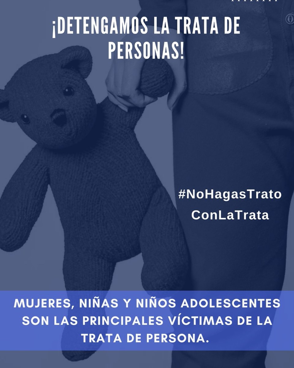 La trata de personas es un delito que atenta contra los derechos humanos de las personas, especialmente a niñas, niños, adolescentes y mujeres. Consiste en el traslado de una persona a un lugar diferente para su explotación. #NoHagasTratoConLaTrata <a href="/Defensoria_Vzla/">Defensor del Pueblo</a>