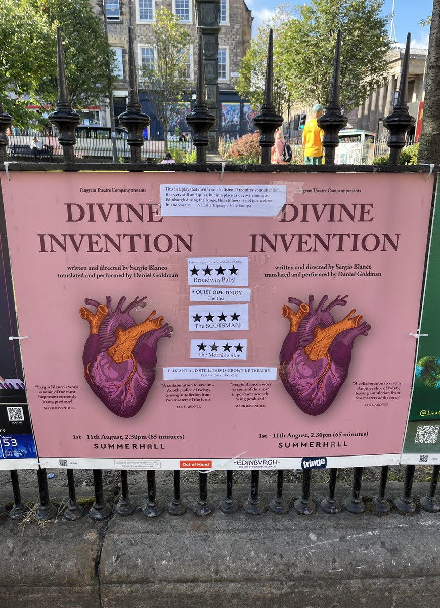 Eliott Sheppard (@eliottshep) on Twitter photo Thereās only TWO chances left now to see #divineinventionplay <a href="/Summerhallery/">Summerhall</a> - look at all those āļøs! 𤩠#EdFringe
tickets.edfringe.com/whats-on/divin⦠Thereās only TWO chances left now to see #divineinventionplay <a href="/Summerhallery/">Summerhall</a> - look at all those āļøs! 𤩠#EdFringe
tickets.edfringe.com/whats-on/divinā¦