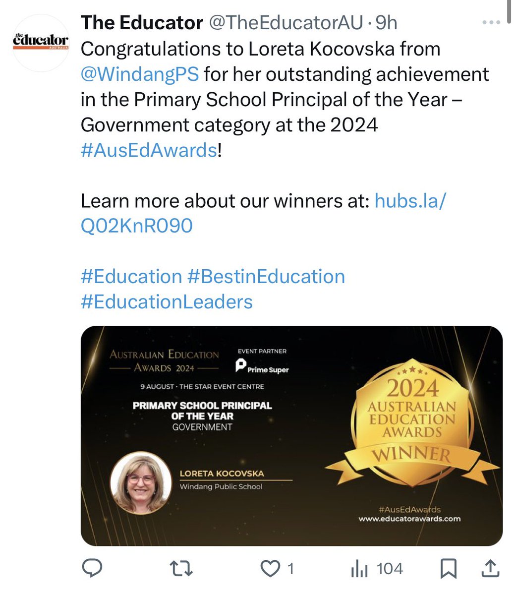 New South Wales Primary Principals’ Association tweet media