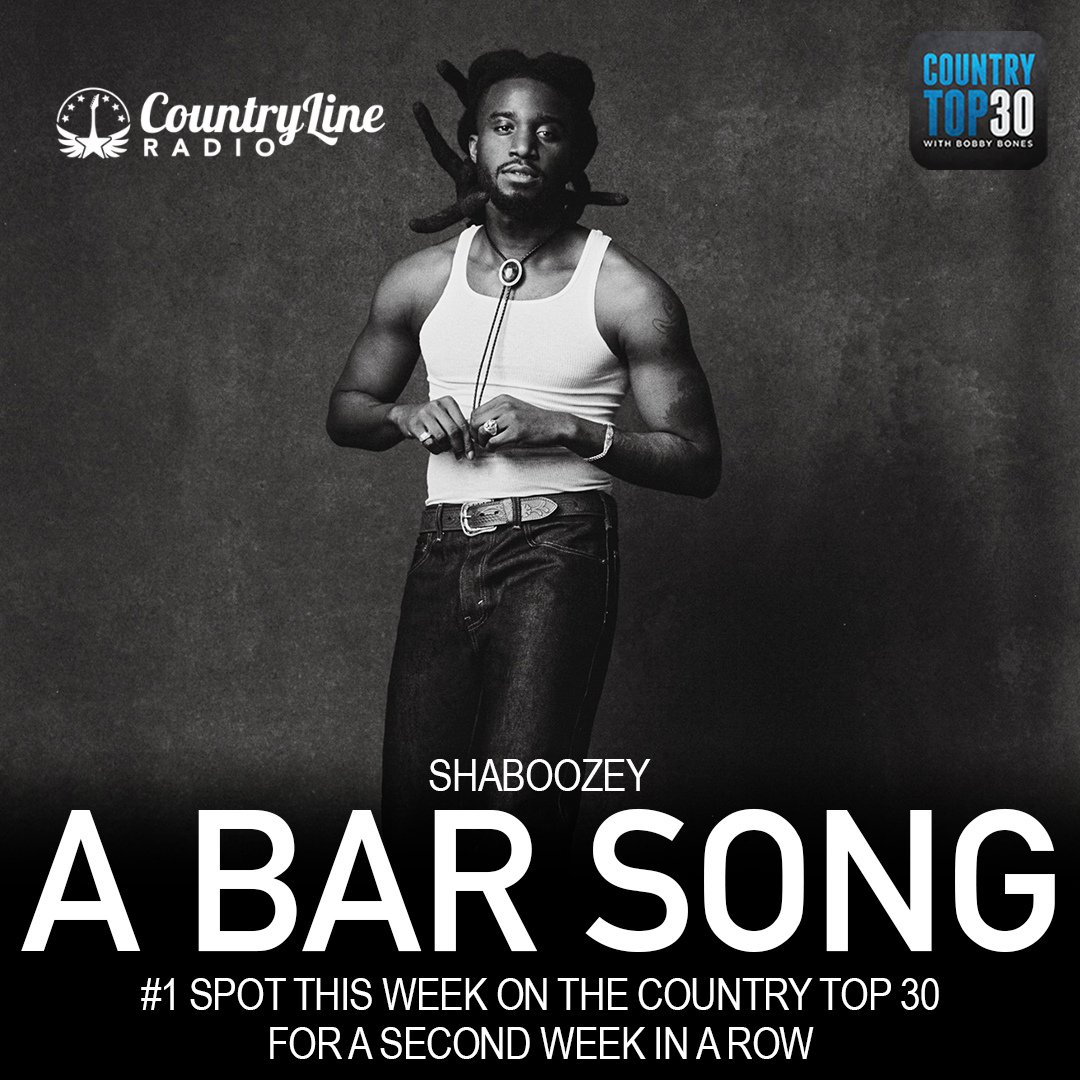 CountryLineRad's tweet photo. A BAR SONG
@shaboozey has done it again! Another week at number one on the Country Top 30!
Smashing it!
@mrbobbybones
On the UKs country station #countrylineradio #shaboozey #country #countrychart #musiccharts #countryradio #countrymusic https://t.co/2X3SgjUi6y