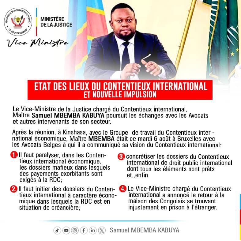 ÉTAT DES LIEUX DU CONTENTIEUX INTERNATIONAL ET NOUVELLE IMPULSION.