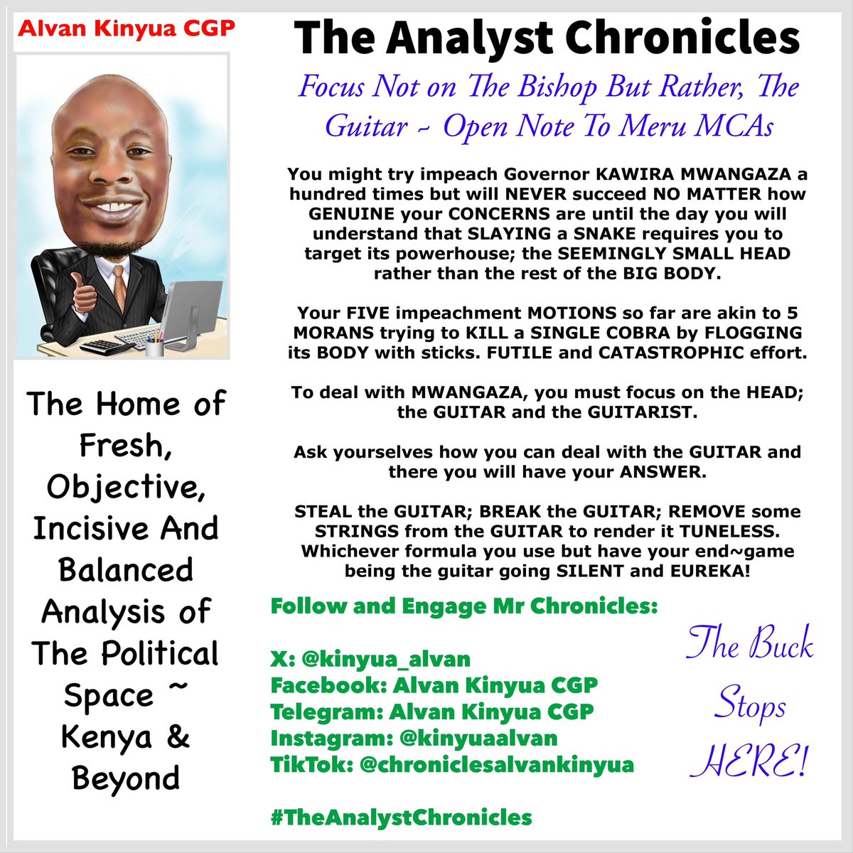 kinyua_alvan's tweet photo. #TheAnalystChronicles

It’s The Guitar ~ An Open Note To Meru County MCAs …. https://t.co/gh8x1kkDCS
