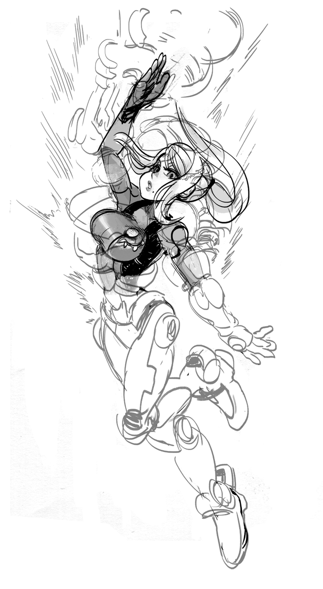 Some more Samus drawings to commemorate 38 years of Metroid ~! 