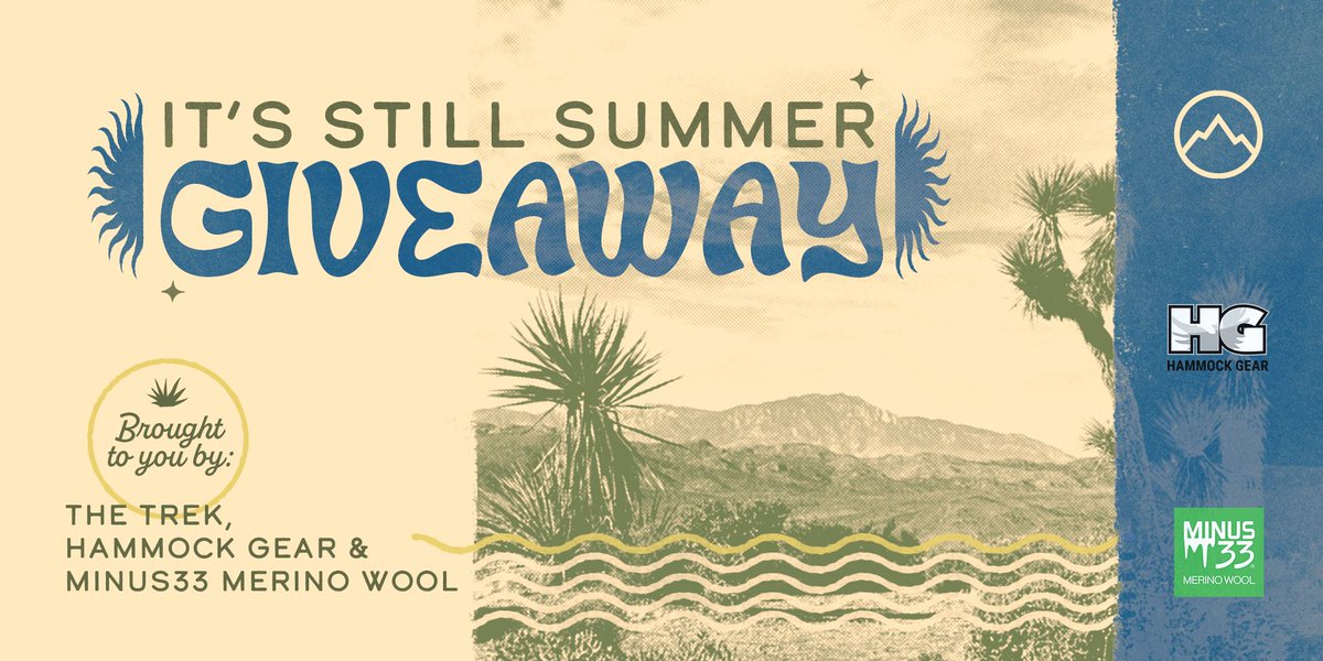 Get ready to keep the summer stoke alive with the It’s Still Summer Giveaway, presented by @thetrek_, <a href="/_hammockgear_/">Hammock Gear</a>, and <a href="/Minus33/">Minus33 Merino Wool</a> . More than $15,500 worth of backpacking goods are up for grabs! buff.ly/4c8INfW