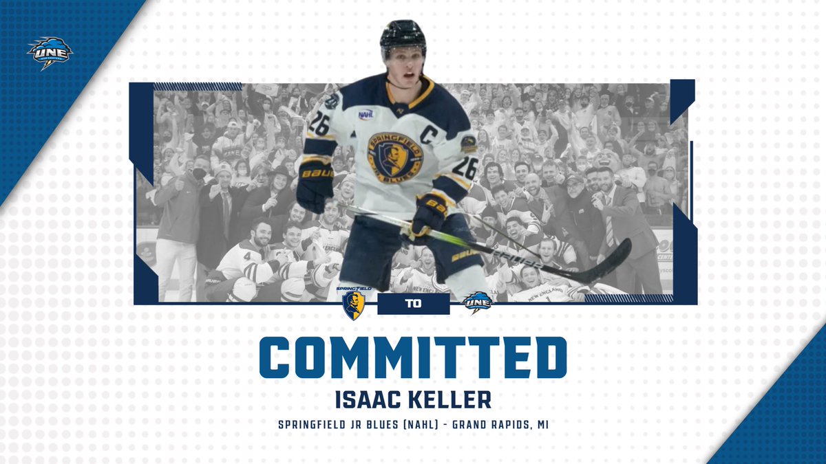 UNEhockey's tweet photo. Next welcome Isaac Keller from Grand Rapids, MI. Isaac is coming off a career year with the @Jr_Blues in the NAHL recording 12 goals and 23 assists for 35 points. Isaac served as captain for the Blues and represented them in the @NAHLHockey Top prospects showcase! https://t.co/P0TgMlDL3X