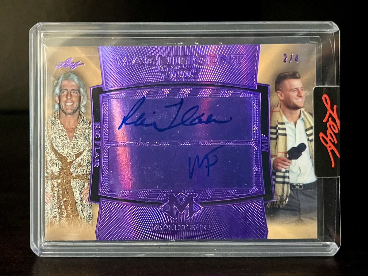 AewCard's tweet photo. Two goats, one card 🐐 🐐 🎴
#WrestlingCards #TradingCards #MJF @The_MJF #RicFlair @RicFlairNatrBoy #LeafCards @Leaf_Cards #TheHobby https://t.co/gCDSgbbFYb
