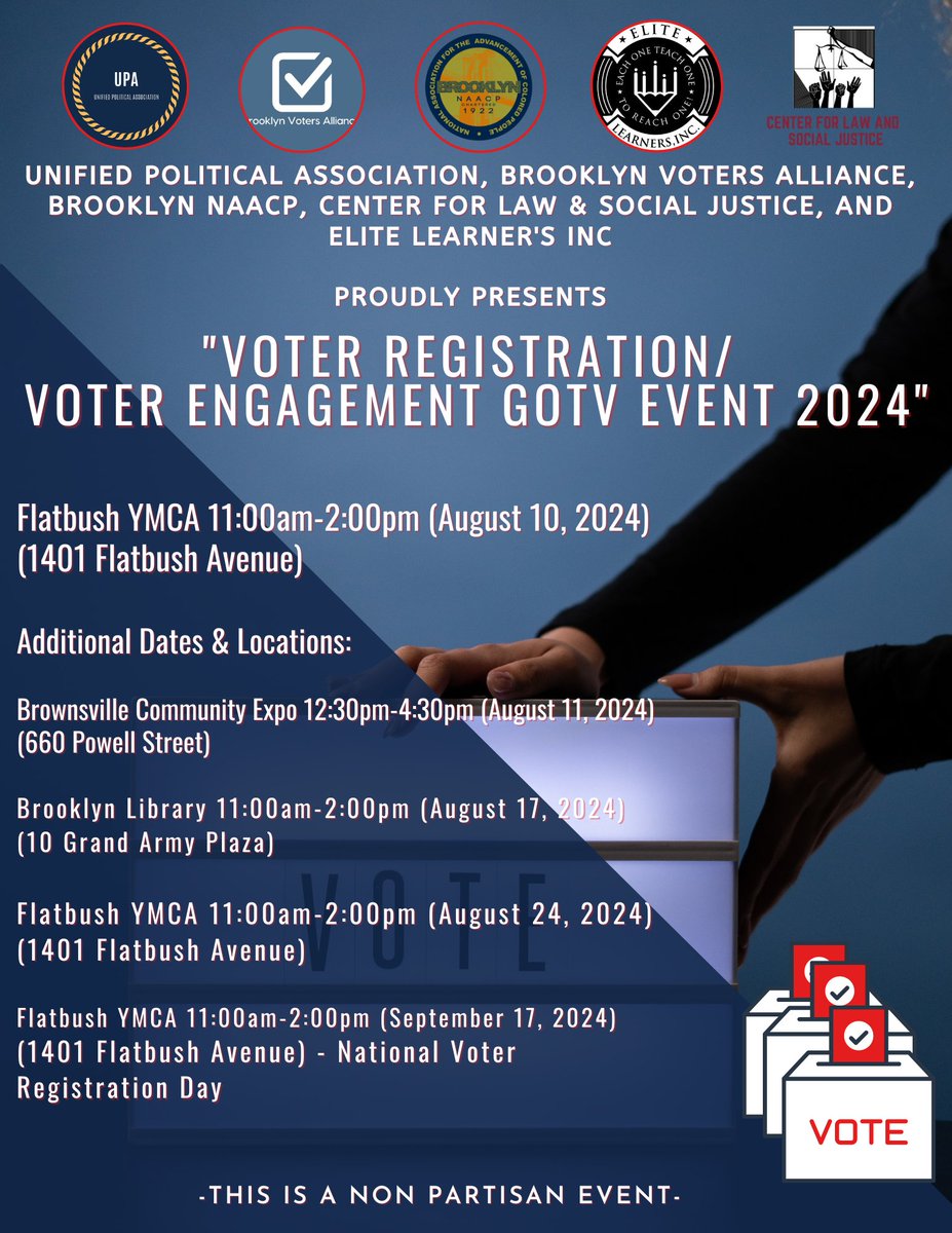 Happening TOMORROW At 11:00am, located at the Flatbush YMCA 1401 Flatbush Avenue, Brooklyn, NY!!