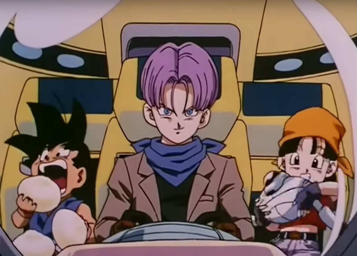 ghost_from_void's tweet image. I actually really liked the premise of Dragon Ball GT. Goku being turned into a kid again and going on an intergalactic adventure with his teenage grand daughter is a hilarious dynamic. Plus seeing the main timeline Trunks all grown up is cool. They just needed better writers 😑