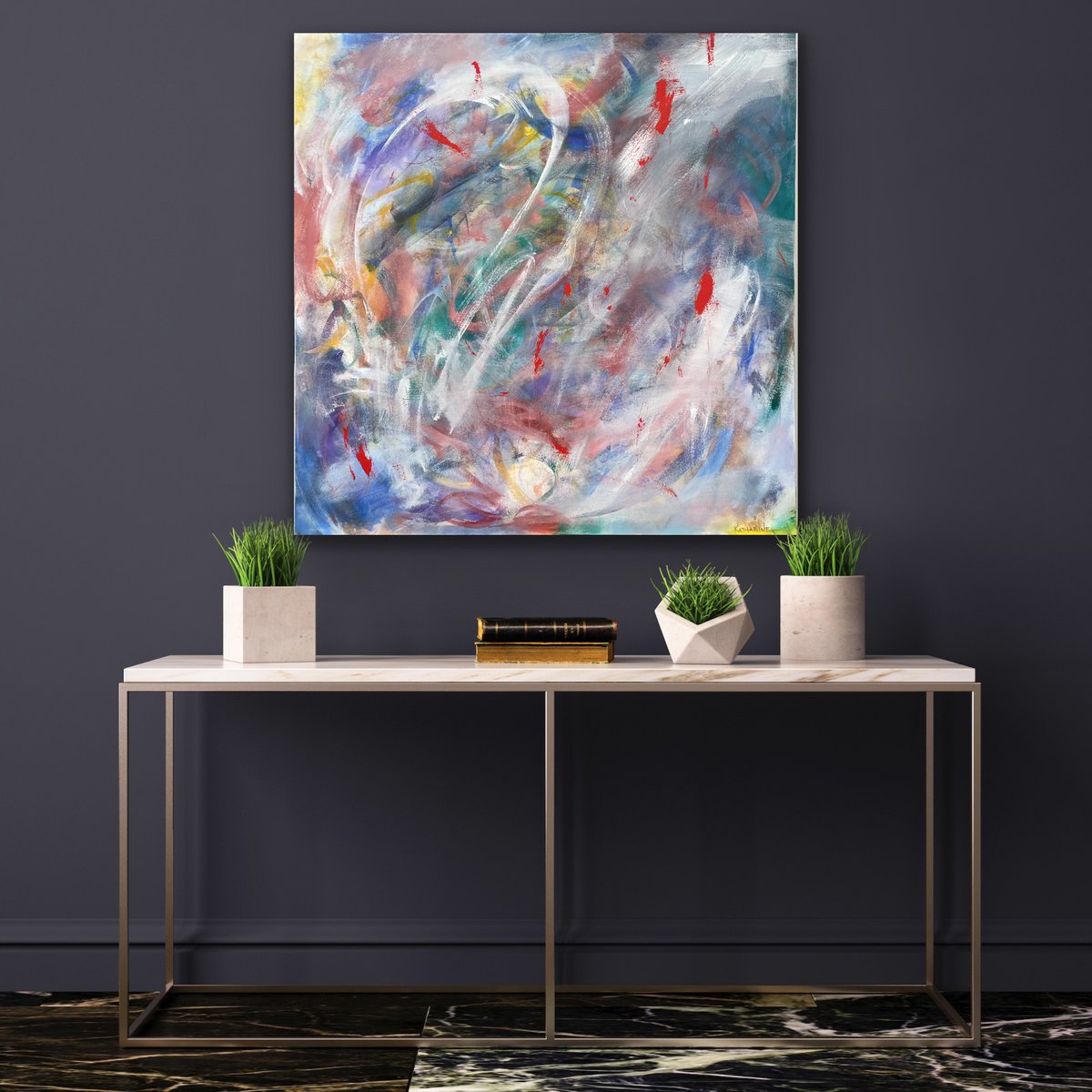 Started this morning and finished this afternoon...I honed mindfulness skills by synchronizing my breathing and gestures as I painted, creating a piece full of movement.  
Come by the studio tomorrow from 12 to 5 pm at 2101 Winter Street Studios, Studio B 140. 

#lezbehonest