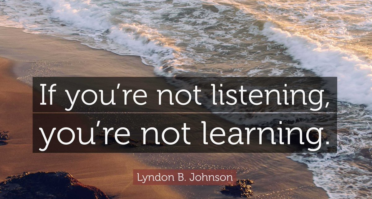 LeadToday's tweet image. It's tough to learn much of anything if you're the one that does all the talking.
