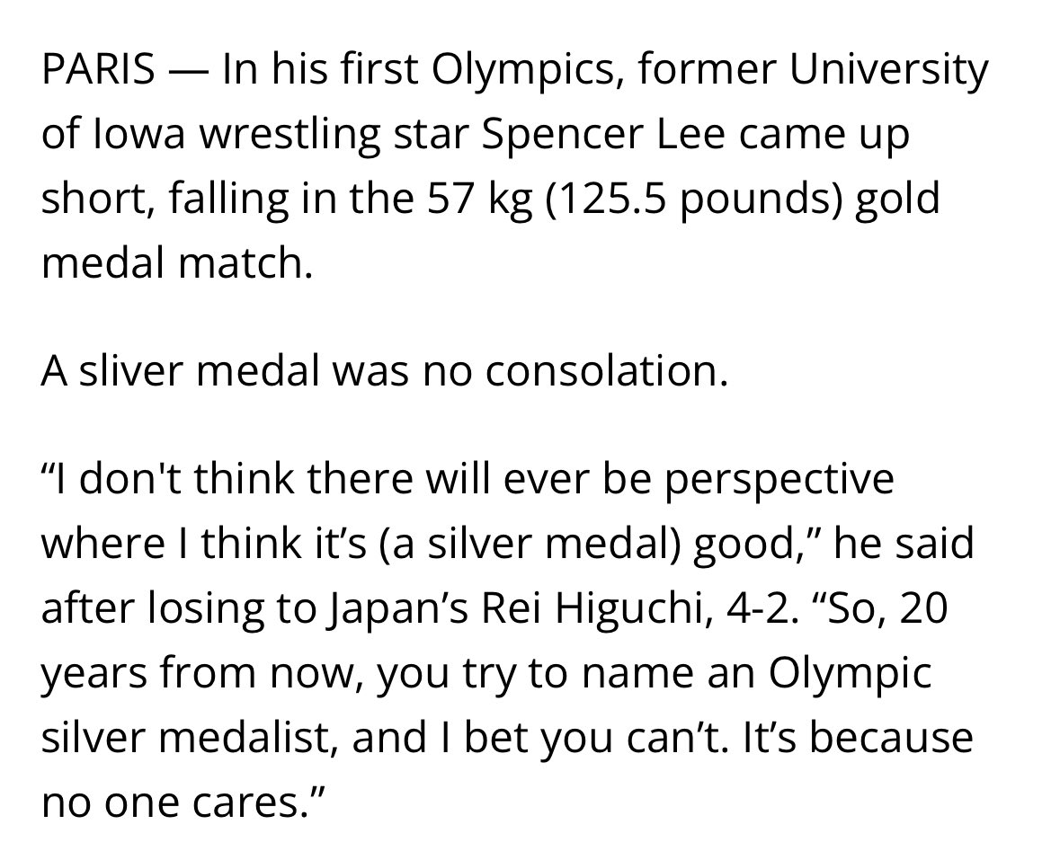 MrPatMineo's tweet photo. Following the photo, Spencer Lee says he doesn’t know where his Olympic silver medal is, gave it away to a family member… States that he’s still up in the air for LA2028! 👀 

Let’s hope he is there… https://t.co/TnYwTRqK5o