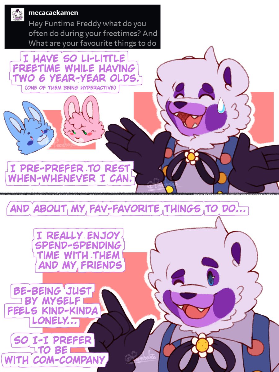 Parsheliii's tweet photo. Cosillas de un preguntas y respuestas que empezé en DA 👍

#fnaf #fnafau #Fnafsisterlocation #funtimefreddy #Lolbit
#funtimefoxy #ballora #fivenightsatfreddys https://t.co/GTw2jtv3Oa