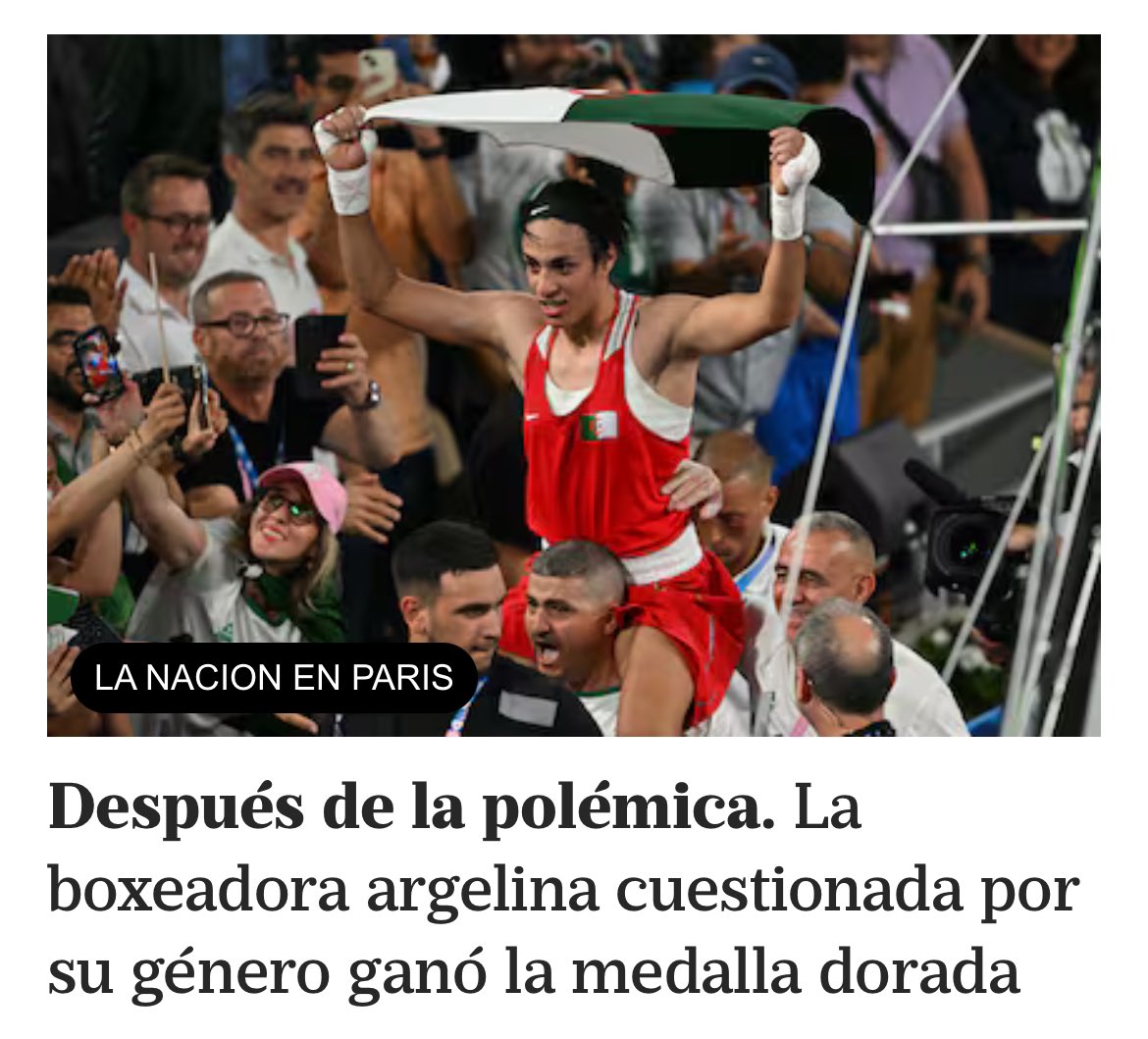 El hombre finalmente ganó la medalla dorada en boxeo femenino. Festejemos y hagamos como si no pasó absolutamente nada en las olimpiadas más woke de la historia.