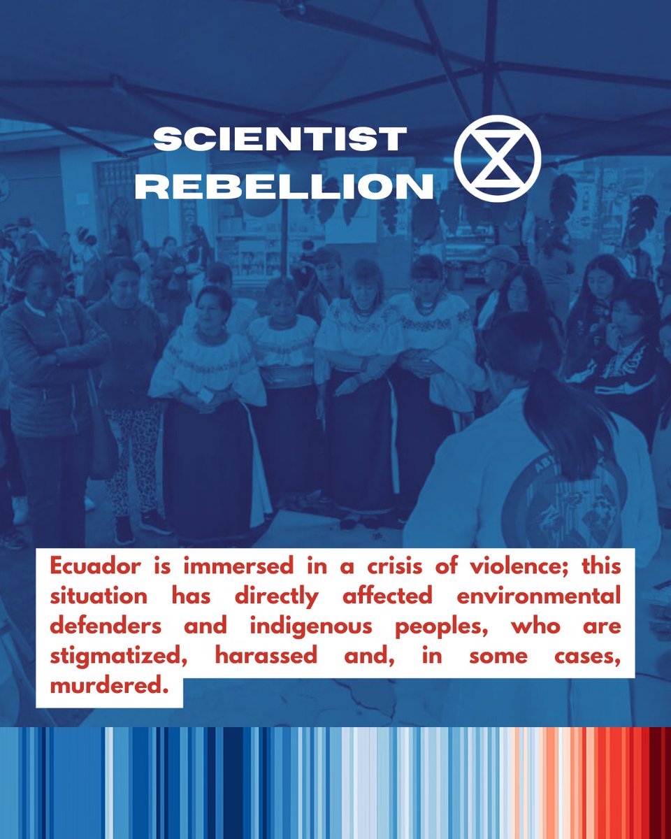 3/10: 🇪🇨 Ecuador is immersed in a crisis of violence; this situation has directly affected environmental defenders and indigenous peoples, who are stigmatized, harassed and, in some cases, murdered. ⚠️