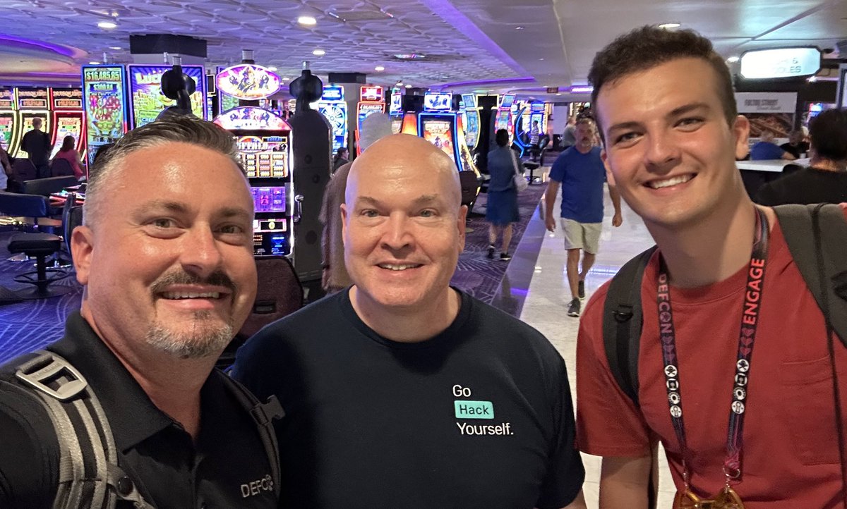 Jeff Foley (@jeff_foley) on Twitter photo It was great being able to have dinner with <a href="/PhillipWylie/">Phillip Wylie</a> and <a href="/AdemRosic/">Adem Rosic</a> last night! #defcon32 It was great being able to have dinner with <a href="/PhillipWylie/">Phillip Wylie</a> and <a href="/AdemRosic/">Adem Rosic</a> last night! #defcon32