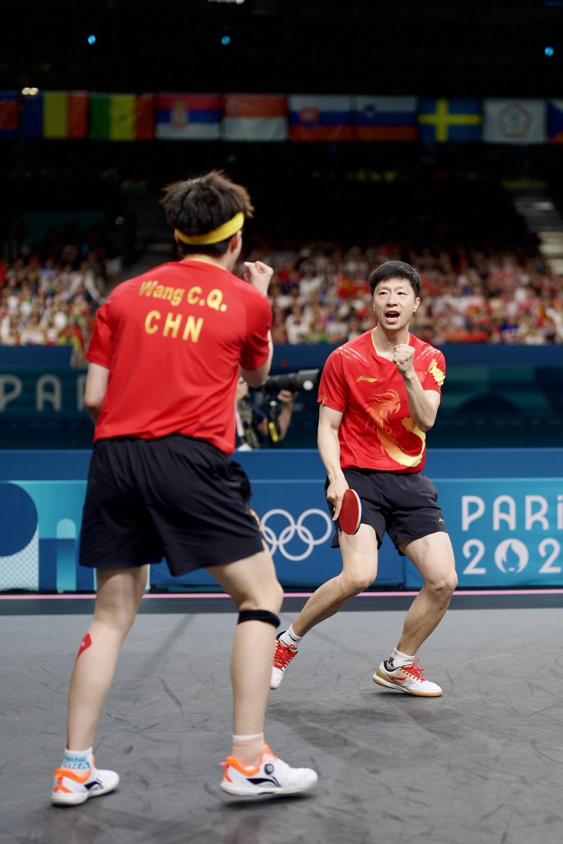 Champion for table tennis China
中国男子乒乓球团体在巴黎奥运会上夺得金牌，实现5连冠。马龙加冕奥运六冠王😙
#ParisOlympics2024 #tab https://t.co/dlx09gGEUi