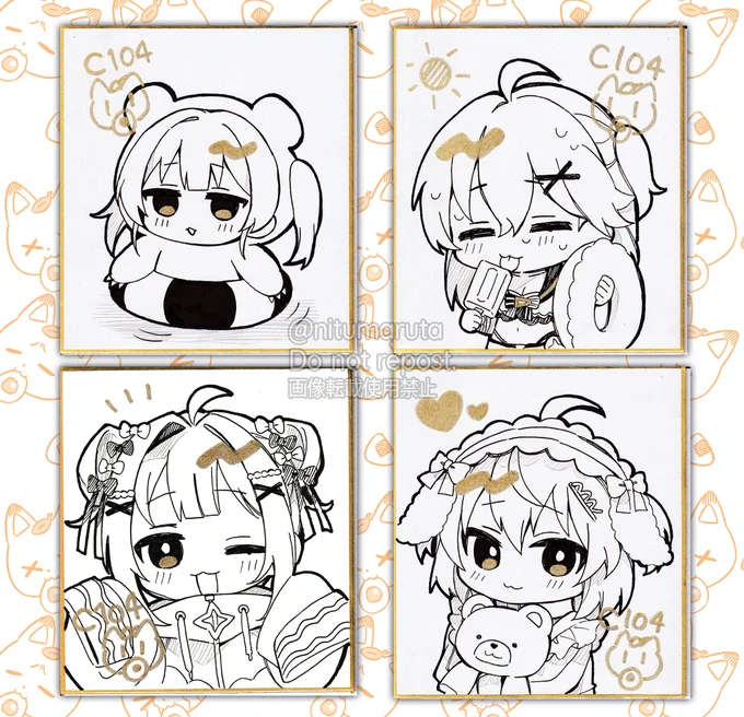 おはようございます☀
色紙追加で描きました～!
持っていきます!
#C104 