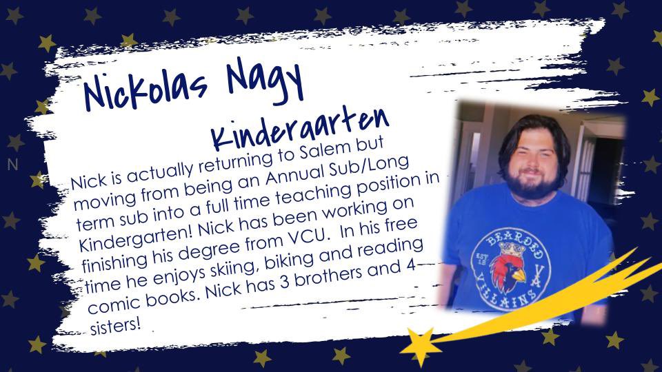 We have a new  #SALEMstar Kindergarten Teacher! Welcome to our family! #ONEccps #SHINEon