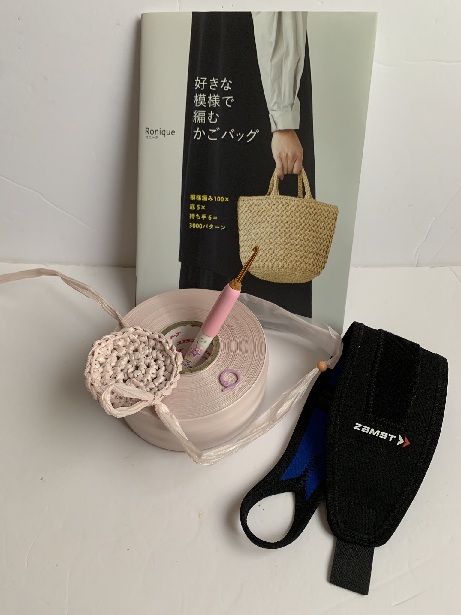 【みかんちゃん様】スズランテープバッグ  丸底　Mサイズ　3点 スズランテープバッグ（小） 丸底 赤 - ばぁば'S GALLERY