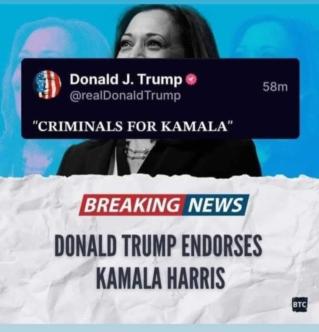 #TrumpEndorsesKamala
#HarrisWalz2024