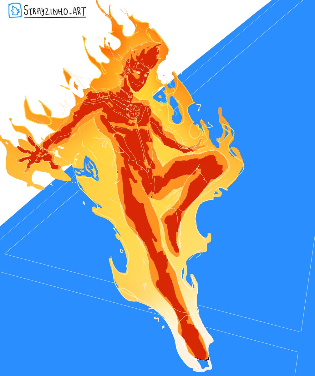 Strayzinhoart's tweet image. My #MvC4  Art Tierlist - Human Torch 🔥🙃🔥4⃣