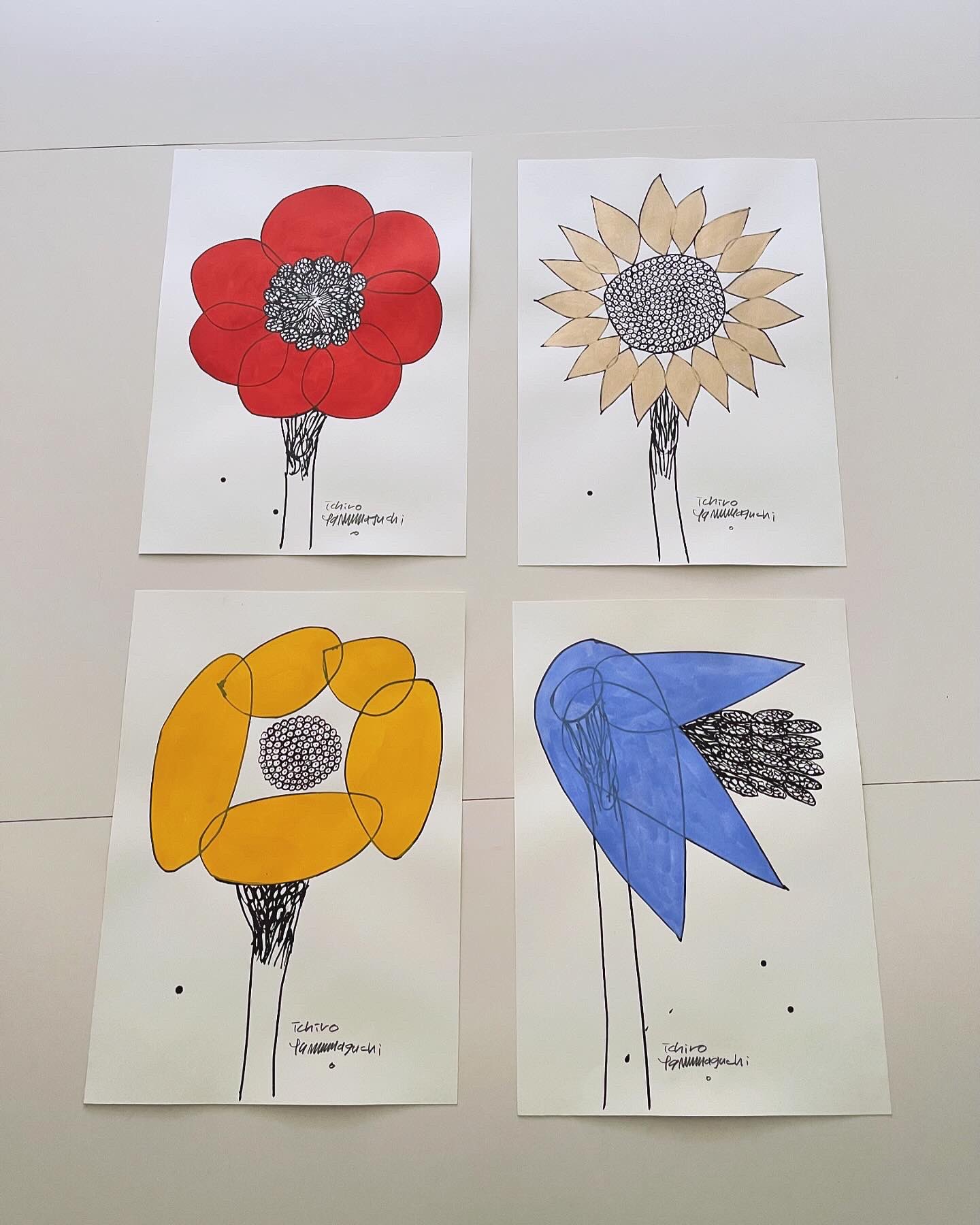 山口一郎原画LサイズHANA 花